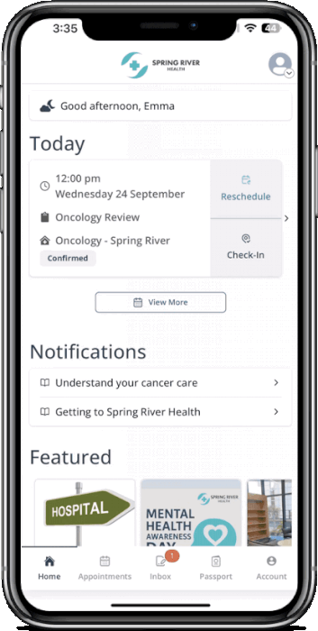 Five Faces Wayfinding via patient hub powered by Wisenaz
