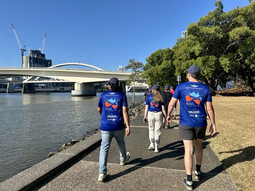 Five Faces team walking in South Brisbane for RFDS Oceans to Outback challenge