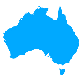 Australia icon in blue